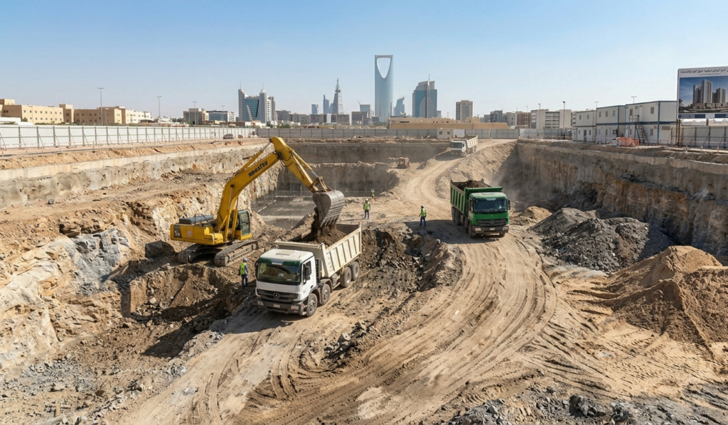 حفر وترحيل أراضي في الرياض
