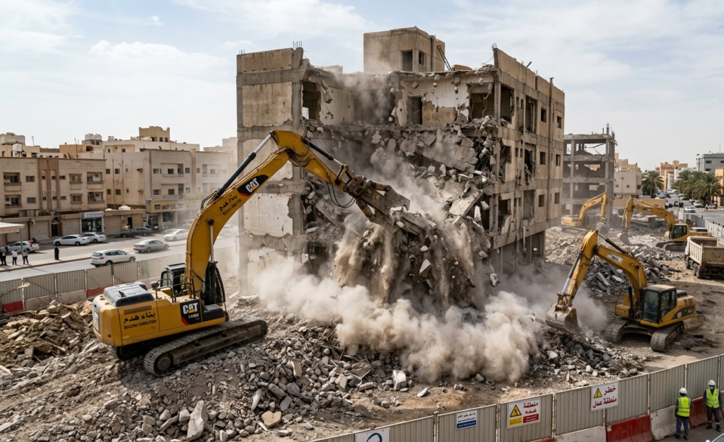 أفضل شركة مقاولات لهدم المباني في الرياض